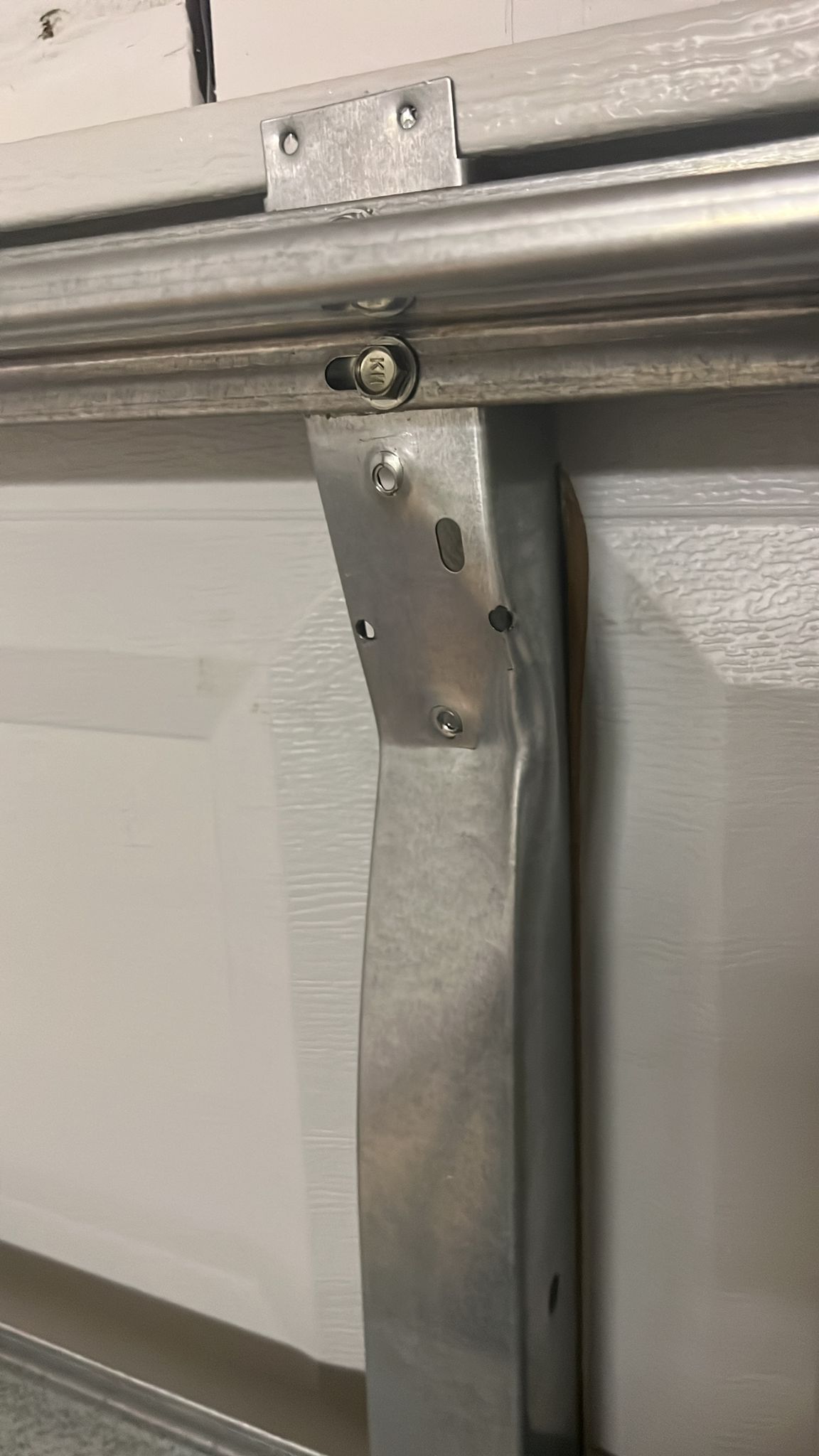 Garage door hardware detail for maintenance